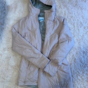 Columbia Women's Pale Pink Quilted Hooded Puffer Jacket